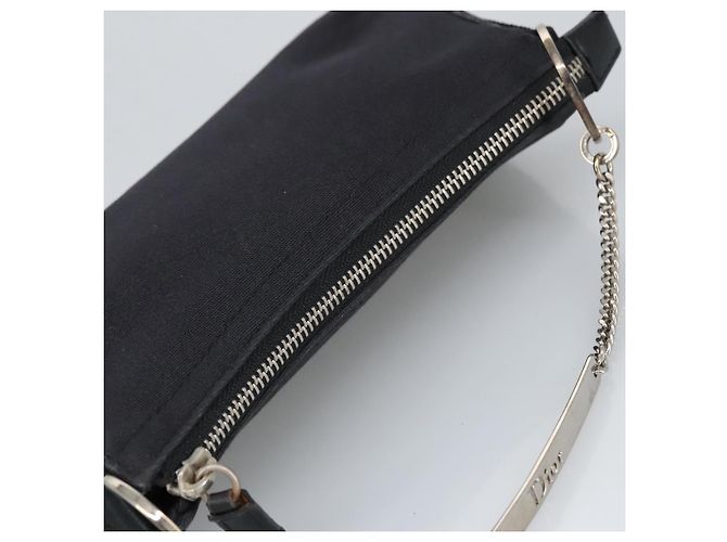 Borsa a mano Christian Dior in tela nera Auth 98592 Nero - vista 6