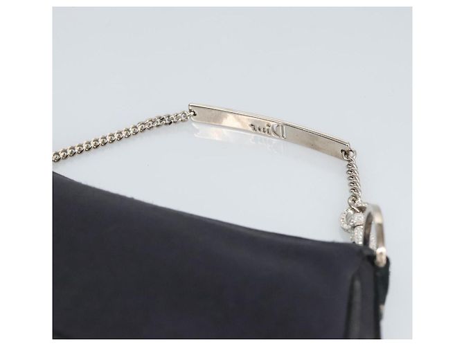 Borsa a mano Christian Dior in tela nera Auth 98592 Nero - vista 8