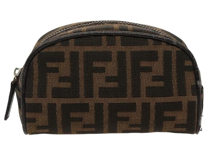 FENDI Zucca Canvas Tasche braun schwarz silber authentisch fm4030 - Ansicht 13