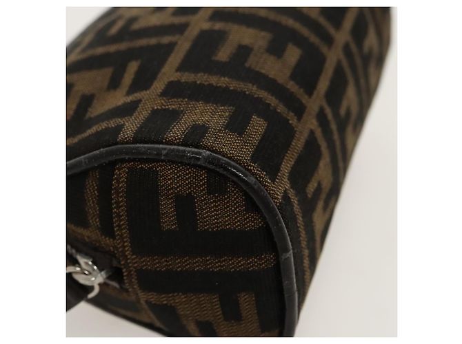 FENDI Zucca Canvas Tasche braun schwarz silber authentisch fm4030 - Ansicht 14