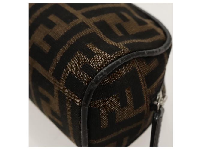 FENDI Zucca Canvas Tasche braun schwarz silber authentisch fm4030 - Ansicht 16