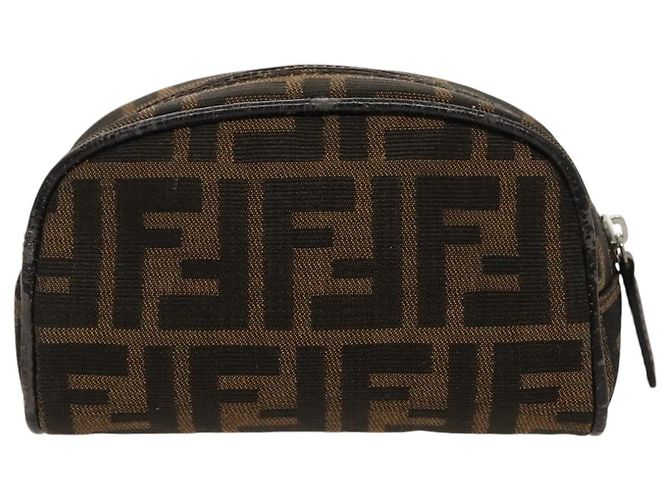 FENDI Zucca Canvas Tasche braun schwarz silber authentisch fm4030 - Ansicht 2