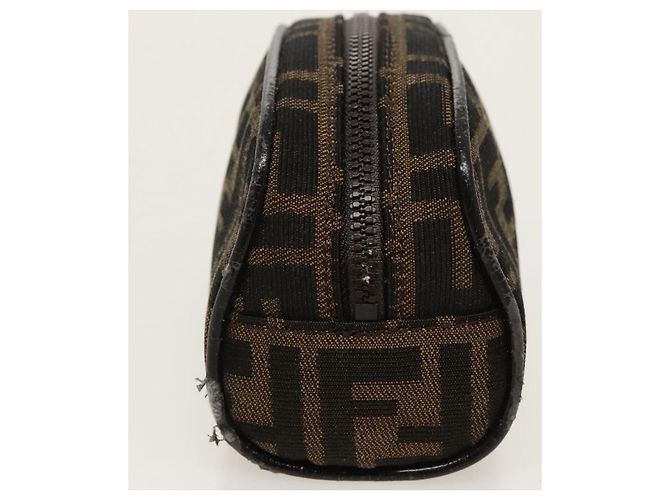 FENDI Zucca Canvas Tasche braun schwarz silber authentisch fm4030 - Ansicht 3