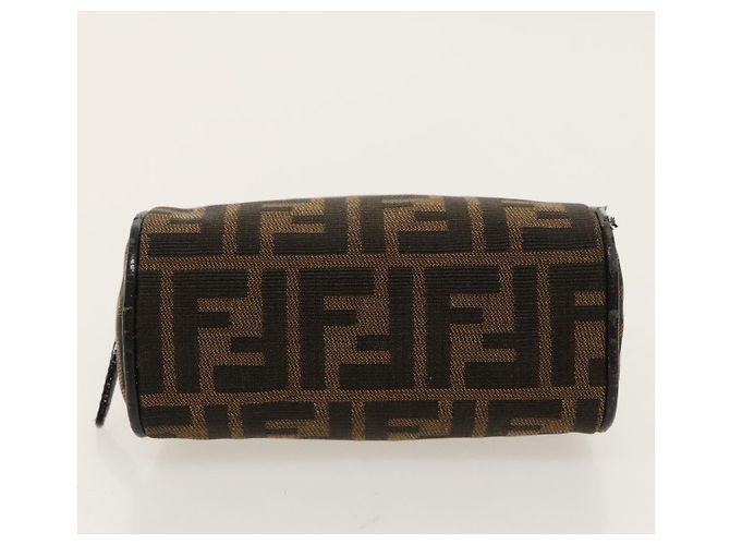 FENDI Zucca Canvas Tasche braun schwarz silber authentisch fm4030 - Ansicht 6