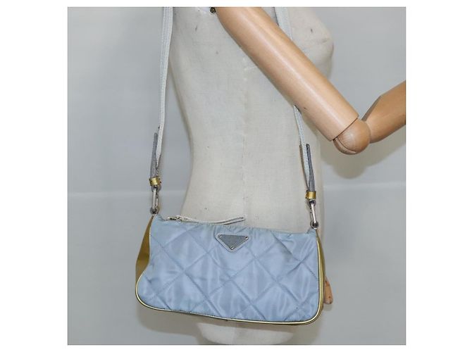 PRADA Borsa a Spalla in Nylon Blu Baby Auth hk1707 Blu chiaro - vista 22