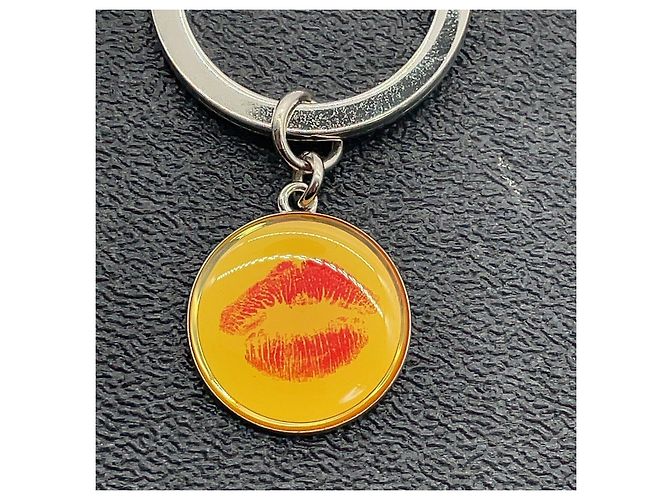 Coco Crush Portachiavi in argento Chanel Coco Mark Novelty Rouge Multicolore - vista 9