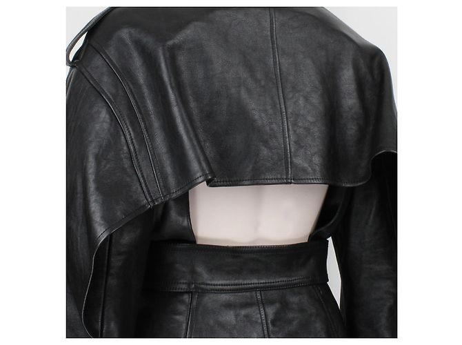 Kleid / Mantel Alexander McQueen Schwarz Silber Hardware - Ansicht 10