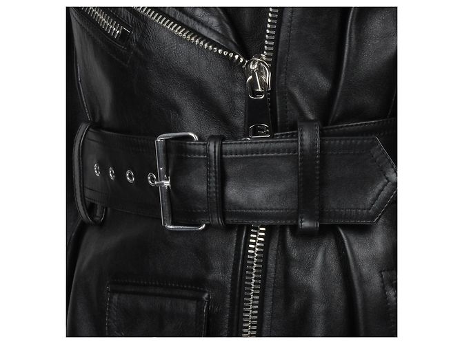 Kleid / Mantel Alexander McQueen Schwarz Silber Hardware - Ansicht 11