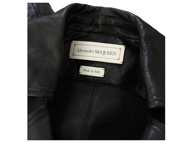 Kleid / Mantel Alexander McQueen Schwarz Silber Hardware - Ansicht 14