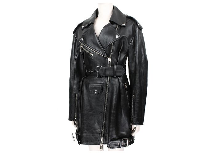 Kleid / Mantel Alexander McQueen Schwarz Silber Hardware - Ansicht 2