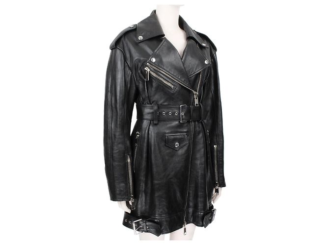 Kleid / Mantel Alexander McQueen Schwarz Silber Hardware - Ansicht 7