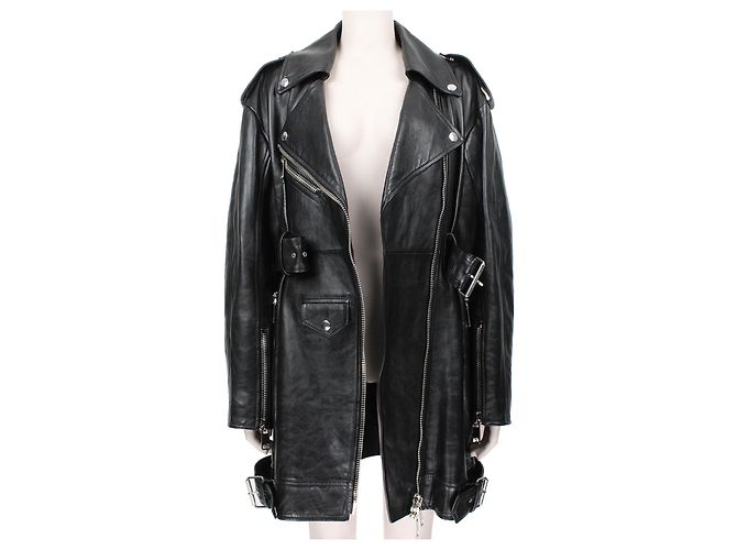 Kleid / Mantel Alexander McQueen Schwarz Silber Hardware - Ansicht 8