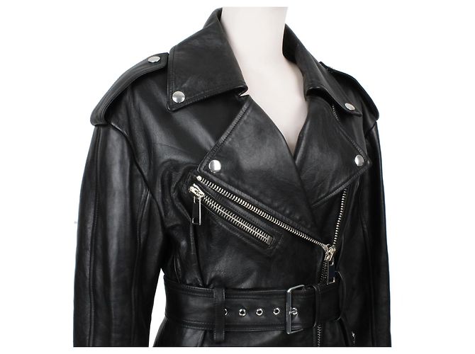Kleid / Mantel Alexander McQueen Schwarz Silber Hardware - Ansicht 9