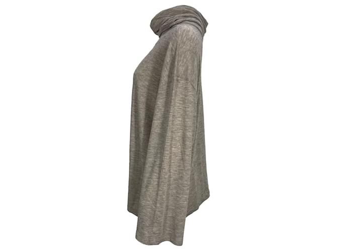 Theory Der Rollkragenpullover aus braunem Kaschmir Rot - Ansicht 3