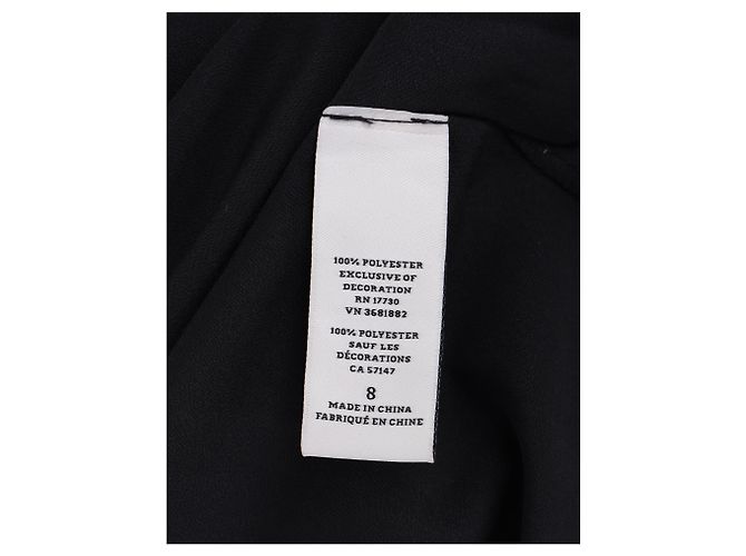 Maxikleid mit langen Ärmeln aus schwarzem Polyester Swiss Dot von Altuzarra x Target - Ansicht 10