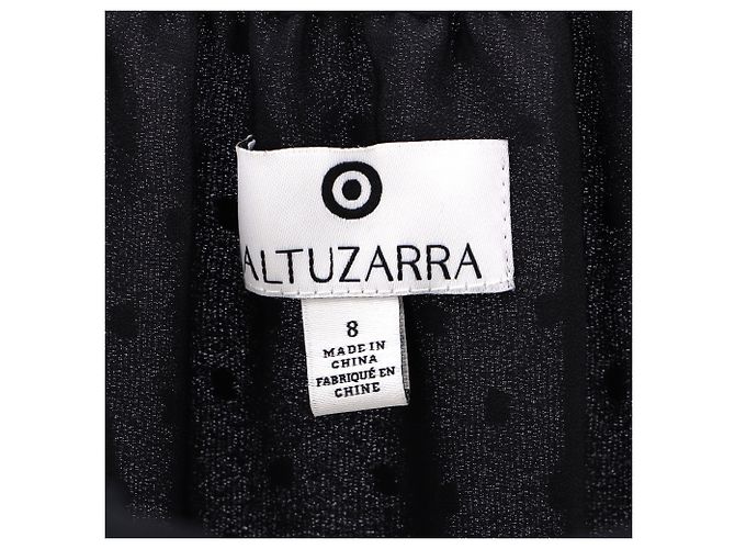 Maxikleid mit langen Ärmeln aus schwarzem Polyester Swiss Dot von Altuzarra x Target - Ansicht 4