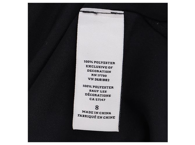 Maxikleid mit langen Ärmeln aus schwarzem Polyester Swiss Dot von Altuzarra x Target - Ansicht 5