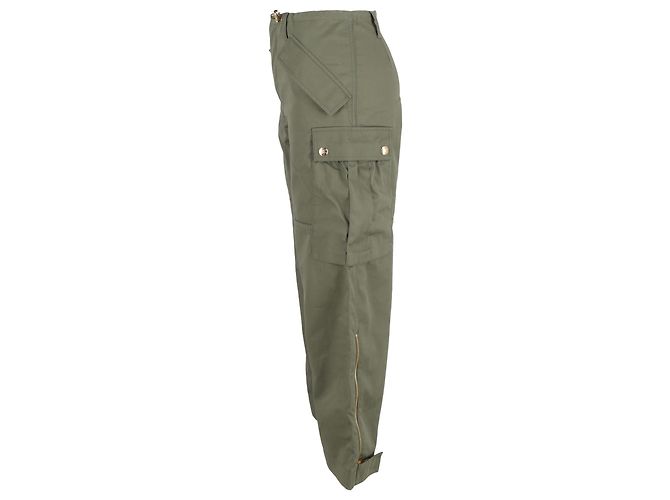 Céline Pantalones cargo Celine en algodón verde Verde oliva - vista 2