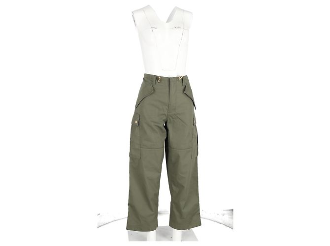 Céline Pantalones cargo Celine en algodón verde Verde oliva - vista 4