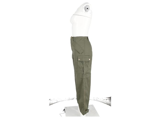 Céline Pantalones cargo Celine en algodón verde Verde oliva - vista 5