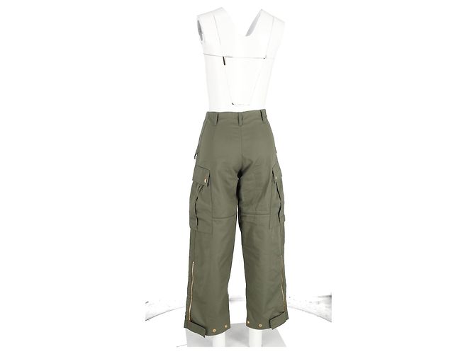 Céline Pantalones cargo Celine en algodón verde Verde oliva - vista 6