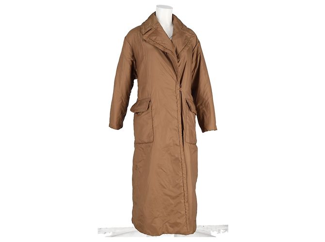 Max Mara Cube Greendi Coat with Pockets in Brown Polyamide - view 4
