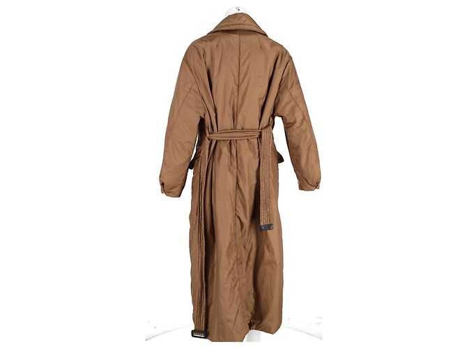Max Mara Cube Greendi Coat with Pockets in Brown Polyamide - view 6