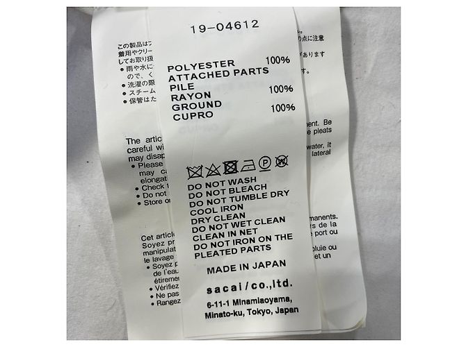 Sacai Bluse mit Schleifendetail aus weißem Polyester Roh - Ansicht 6