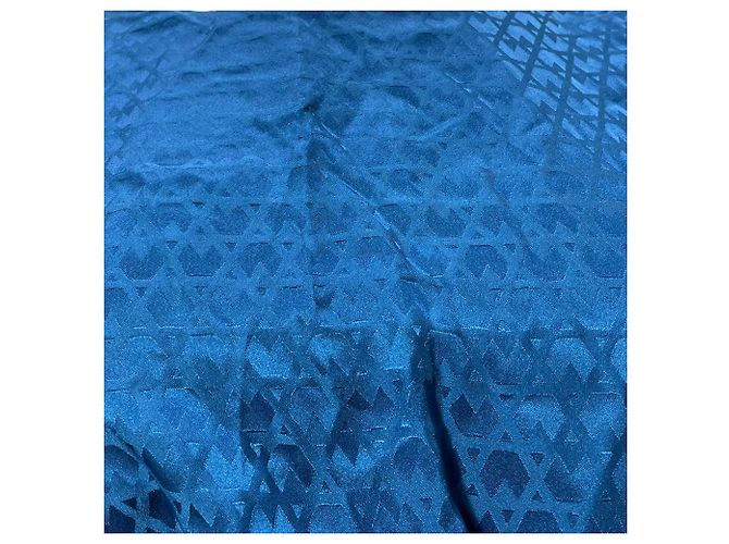 Autre Marque Vestido mini con detalles de cinta estampada Saloni Debbie en seda azul - vista 2
