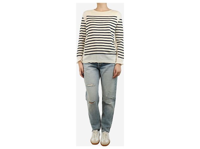Rag & Bone Hellblaue Rosa Mid-Rise Boyfriend-Jeans - Größe UK 8 - Ansicht 2
