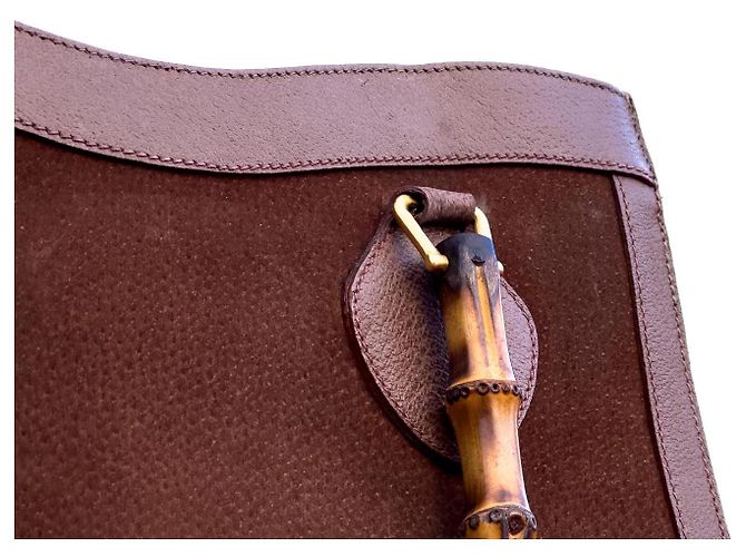 Borsa Gucci Princess Diana Pelle Scamosciata Marrone Marrone chiaro - vista 11