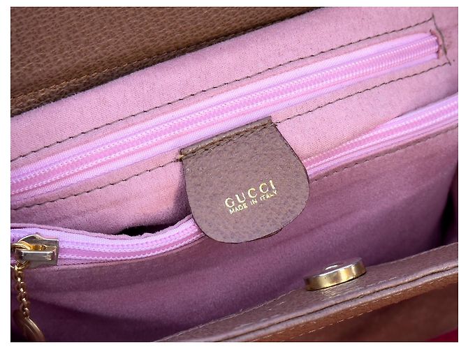 Borsa Gucci Princess Diana Pelle Scamosciata Marrone Marrone chiaro - vista 15