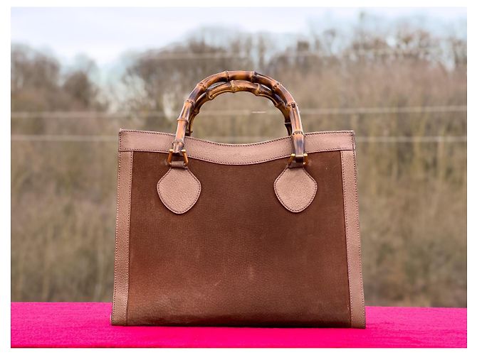 Borsa Gucci Princess Diana Pelle Scamosciata Marrone Marrone chiaro - vista 6