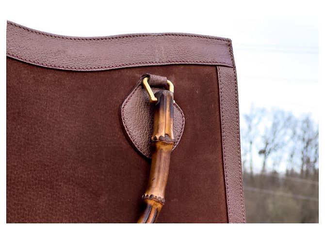 Borsa Gucci Princess Diana Pelle Scamosciata Marrone Marrone chiaro - vista 8