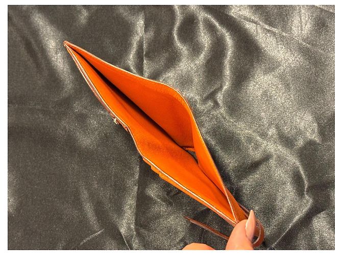 Hermès Béarn Compact Arancione - vista 16