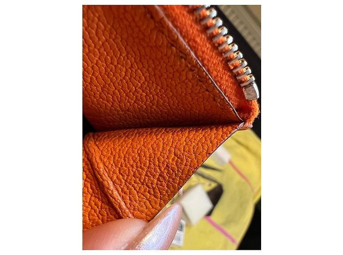 Hermès Béarn Compact Arancione - vista 17