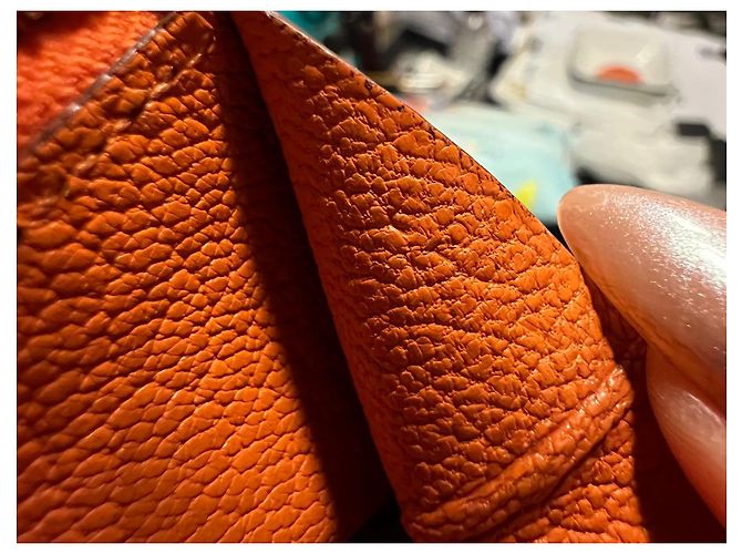 Hermès Béarn Compact Arancione - vista 18