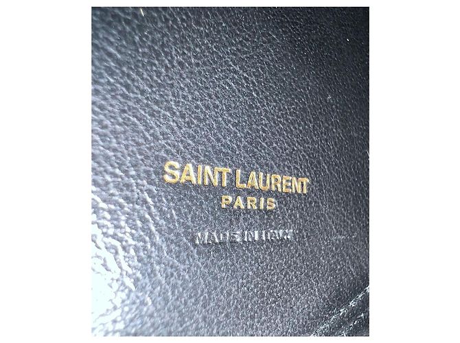Saint Laurent Astro Borsa a Spalla in Pelle di Vitello Nera Nero - vista 12