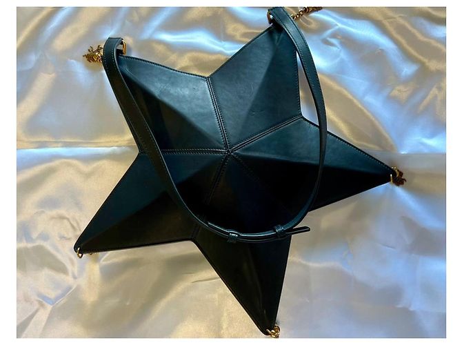 Saint Laurent Astro Borsa a Spalla in Pelle di Vitello Nera Nero - vista 4