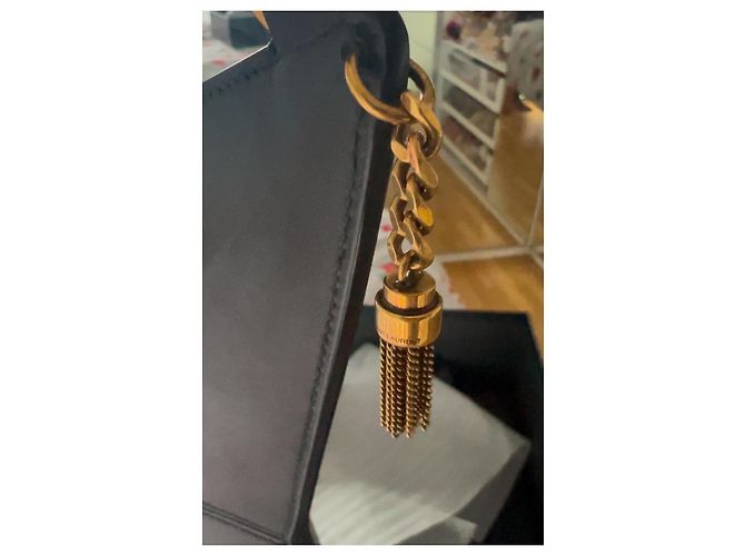 Saint Laurent Astro Borsa a Spalla in Pelle di Vitello Nera Nero - vista 9
