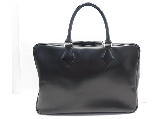 Hermès BAGAGLIO A MANO HERMES PLUME 40 CUOIO BOX NERO - vista 2
