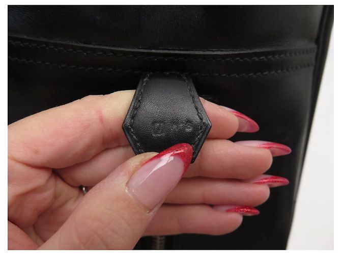 Hermès BAGAGLIO A MANO HERMES PLUME 40 CUOIO BOX NERO - vista 8