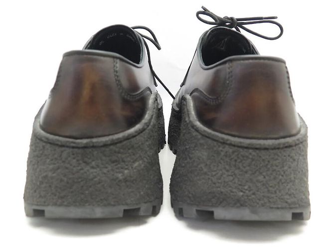 NUOVE SCARPE BERLUTI A PUNTA QUADRATA DI KRIS VAN ASSCHE 8.5 42.5 CUOIO MARRONE - vista 5
