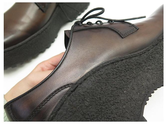 NUOVE SCARPE BERLUTI A PUNTA QUADRATA DI KRIS VAN ASSCHE 8.5 42.5 CUOIO MARRONE - vista 8