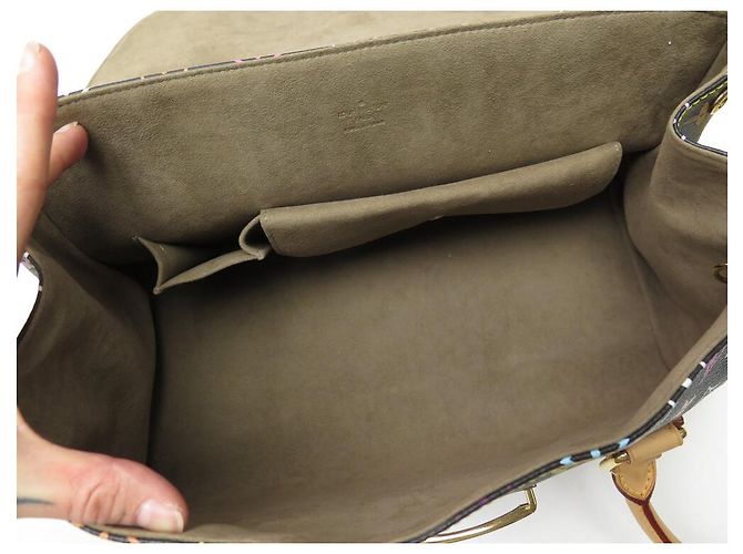 BORSA LOUIS VUITTON BEVERLY GM M40201 CANVAS MONOGRAM MULTICOLOR MURAKAMI Nero - vista 10