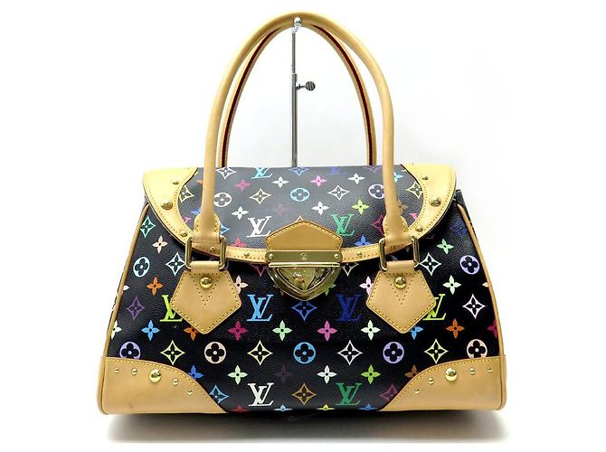 BORSA LOUIS VUITTON BEVERLY GM M40201 CANVAS MONOGRAM MULTICOLOR MURAKAMI Nero - vista 2