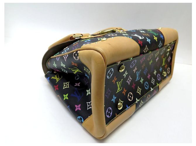 BORSA LOUIS VUITTON BEVERLY GM M40201 CANVAS MONOGRAM MULTICOLOR MURAKAMI Nero - vista 4