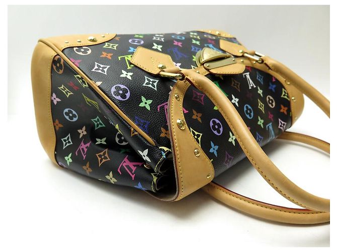 BORSA LOUIS VUITTON BEVERLY GM M40201 CANVAS MONOGRAM MULTICOLOR MURAKAMI Nero - vista 5