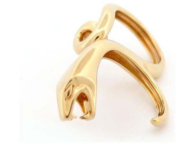 Anello Boucheron Double Trouble Serpente 52 & 54 Oro Giallo 18K 16G Anello a Forma di Serpente - vista 3