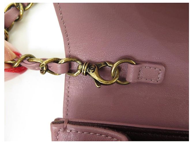 BORSA A MANO CHANEL BEAUTY LOCK IN PELLE QUILTED ROSA - vista 12
